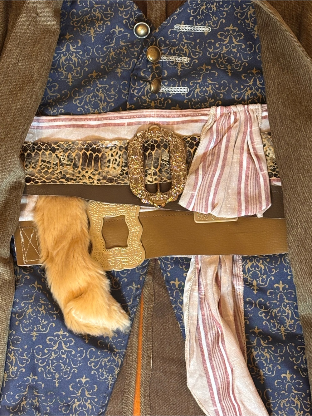 Disney Pirate Costume Kids 7/8 Captain Buccaneer Renaissance Halloween - Picture 5 of 9